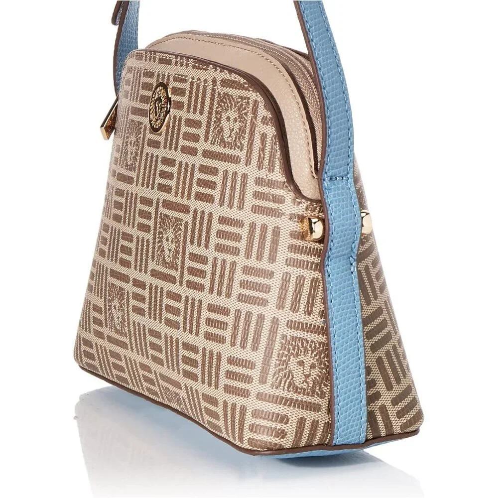 Dome Crossbody Bag Leather Cream Brown Oceana Rabbits Paw Women